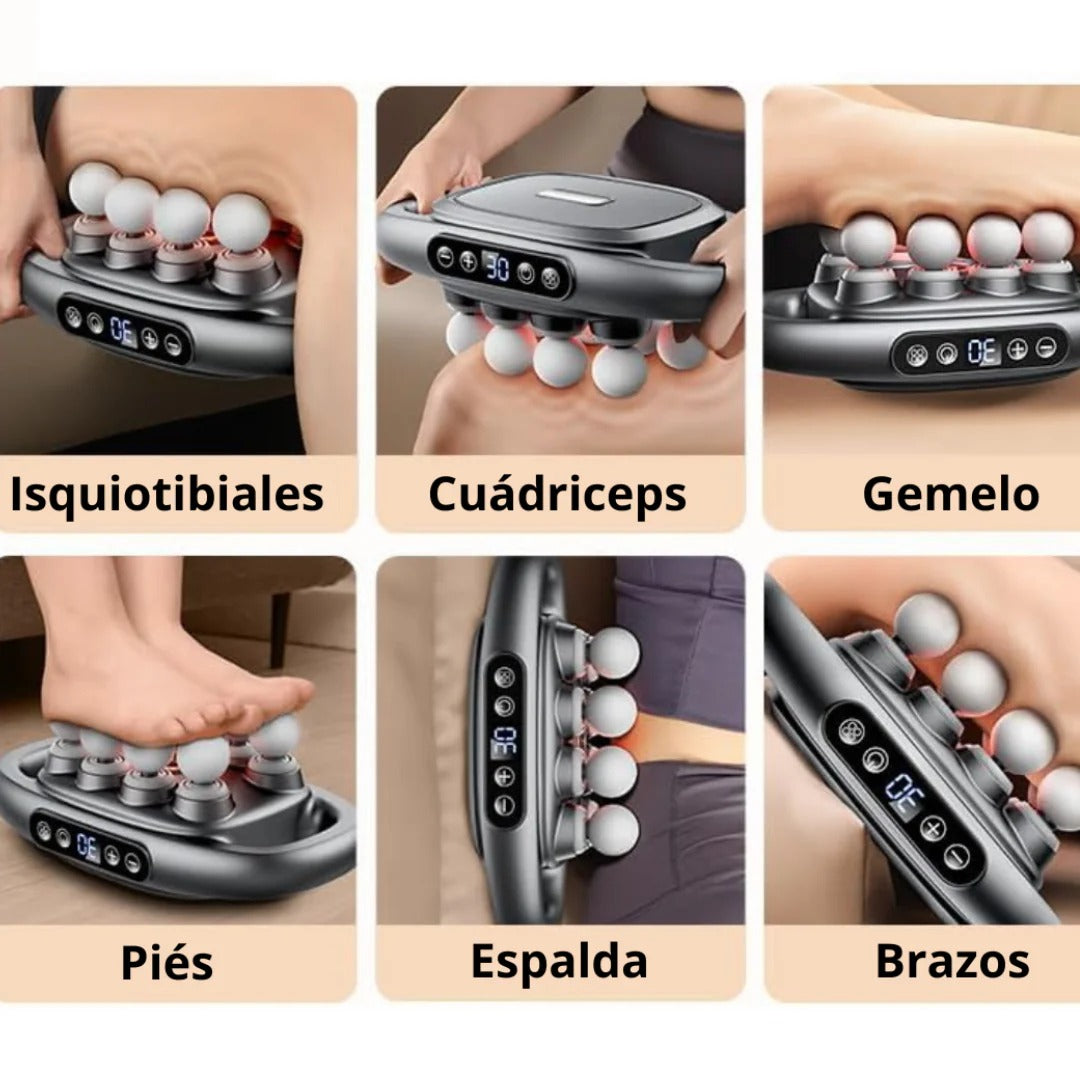 Masajeador Muscular Profesional 8 Cabezales