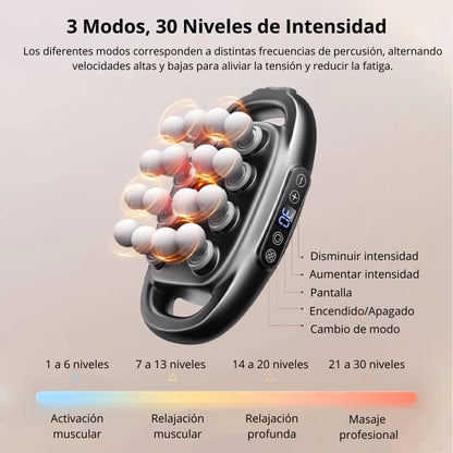 Masajeador Muscular Profesional 8 Cabezales