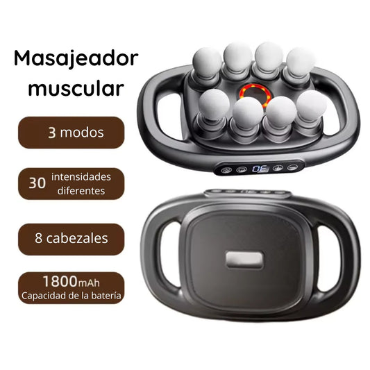Masajeador Muscular Profesional 8 Cabezales