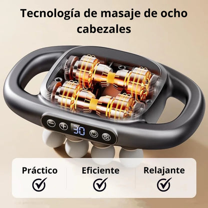 Masajeador Muscular Profesional 8 Cabezales